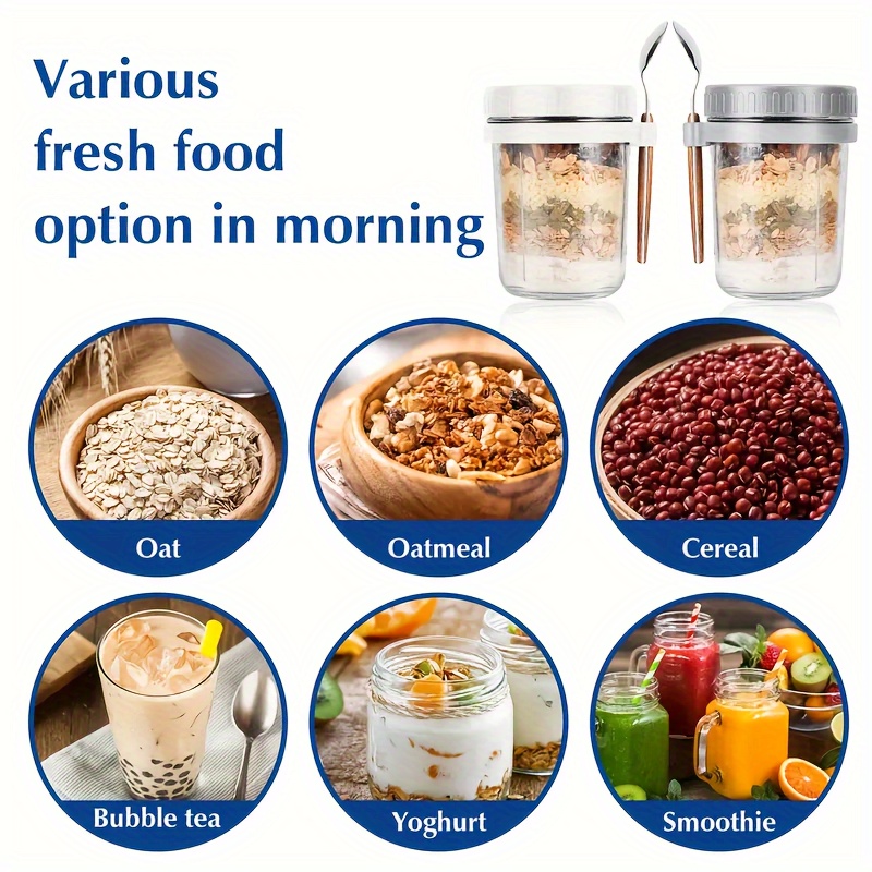 1pc/2pcs Glass Oatmeal Cup, Ov - Baby Food Oatmeal ulasan dan harga