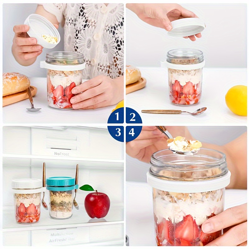 1pc/2pcs Glass Oatmeal Cup, Ov - Baby Food Oatmeal ulasan dan harga