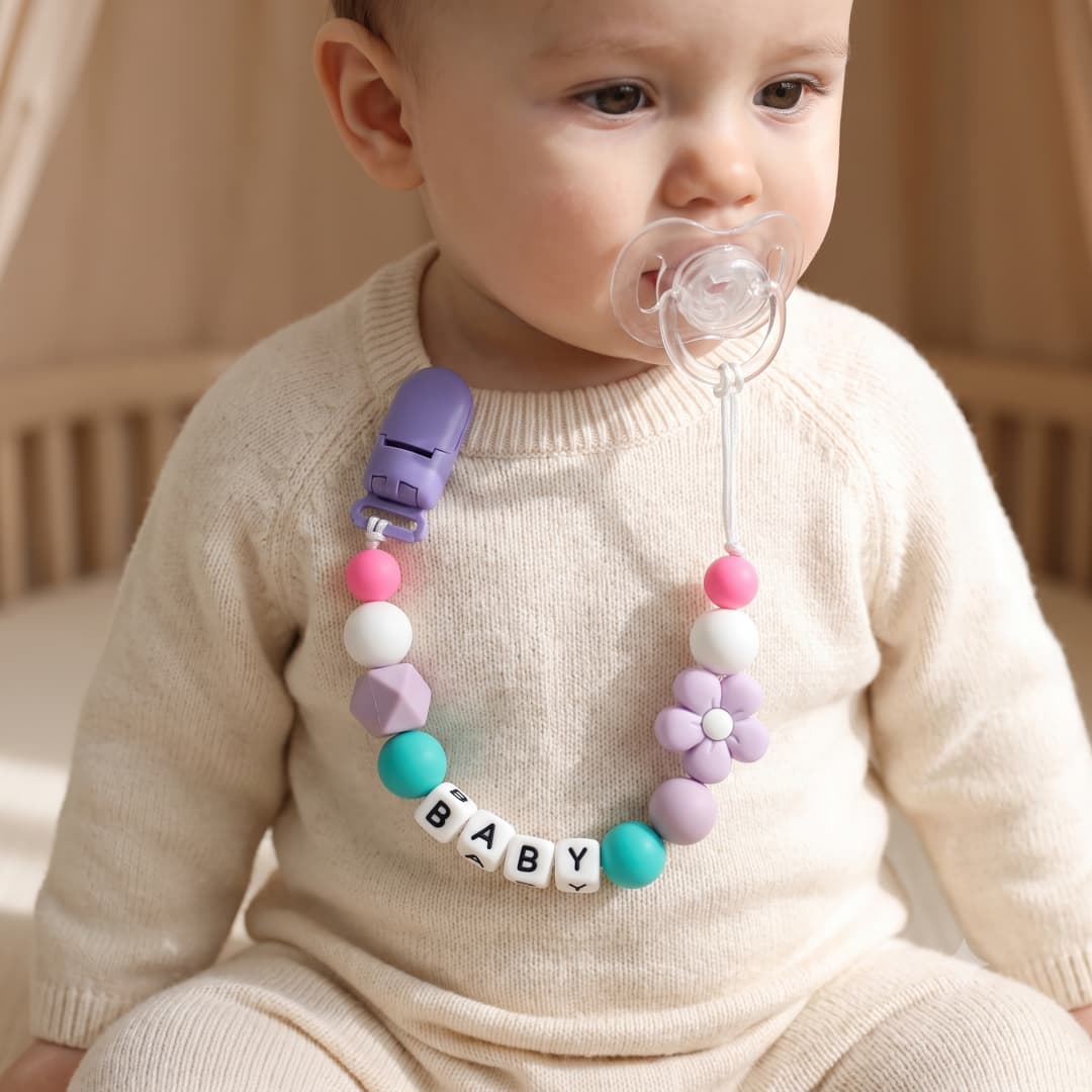 Personalized Pacifier Clip Cus - Baby Food Name ulasan dan harga