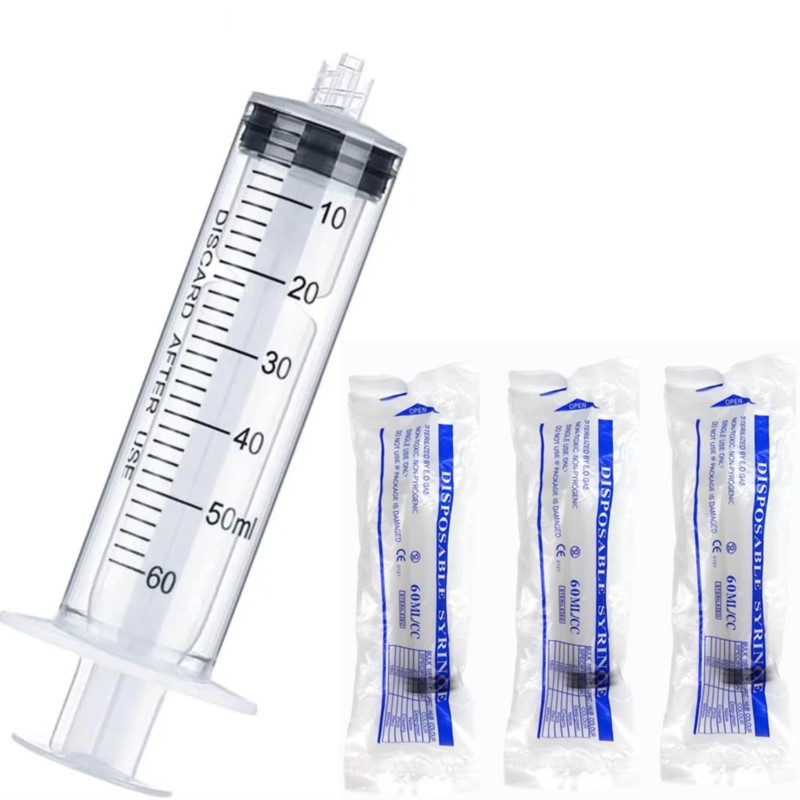 5-20Pcs 60ml Luer Lock Syringe - Baby Food Allergy Rash ulasan dan harga