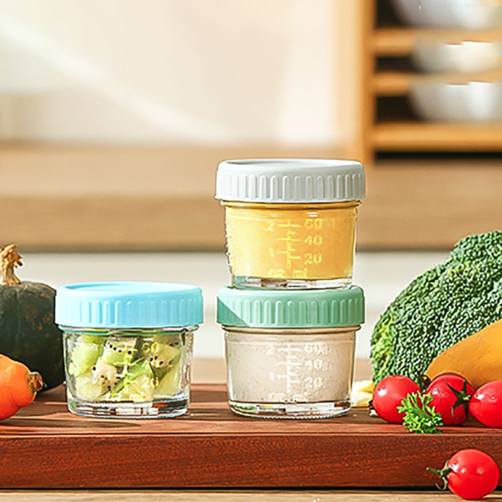 6pcs Multipurpose Glass Baby F - Baby Food Jars With Lids ulasan dan harga