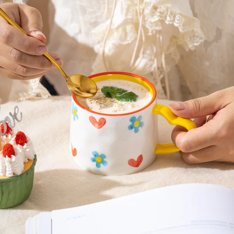 Ceramic Mug Creative Cute Hand - Baby Food Oatmeal ulasan dan harga